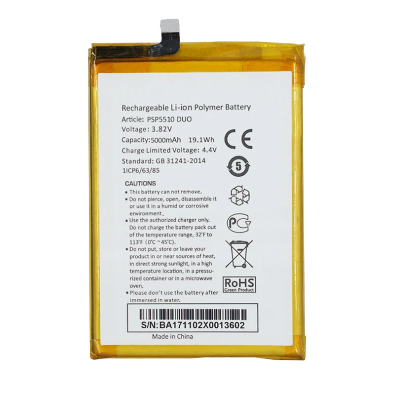 OHD Оригинальная батарея высокой емкости PSP5510 DUO для Prestigio Muze C5 PSP5510DUO запасная Bateria