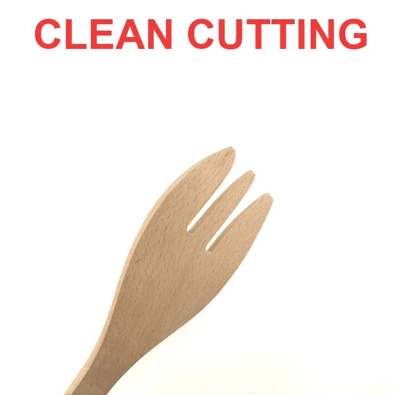 Wooden Salad Servers Bamboo For Spoon Spatula 30cm Cooking Mixing Stirring Kitchen Tool Natural Beech Wood Utensils
