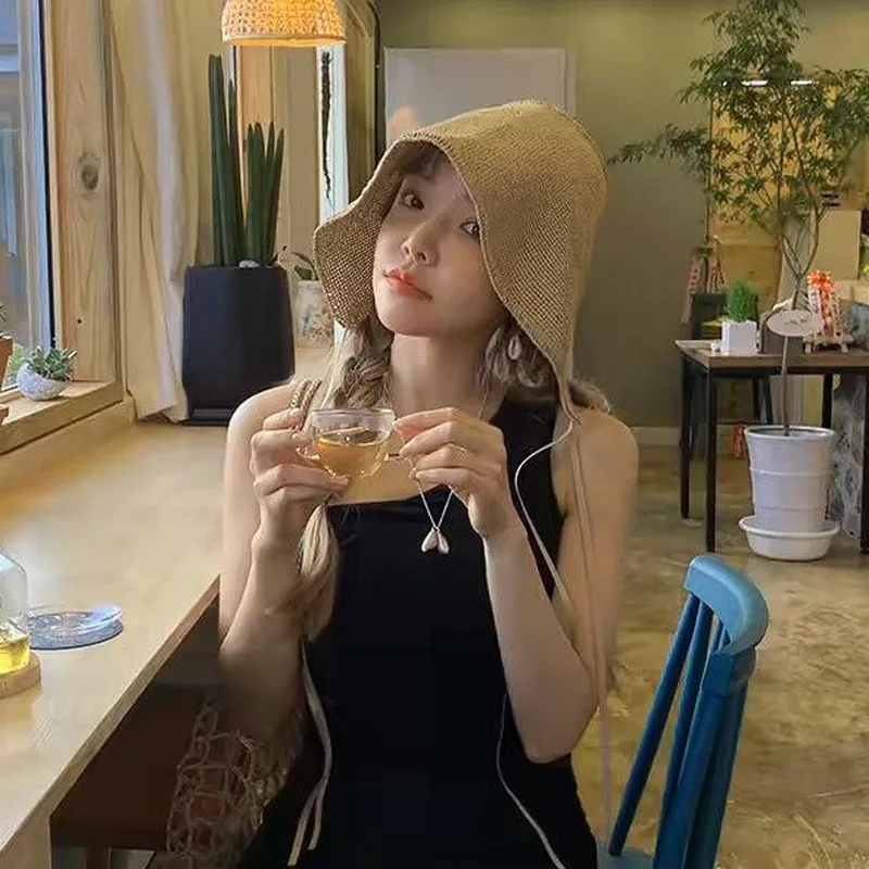 Элегантная соломенная туристическая шляпа loli на весну и лето морского затенения