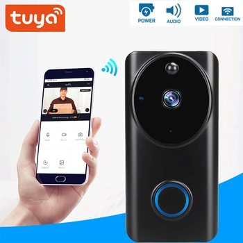 

Tuya 1080P Wifi Video Smart doorbell Support amazon Alexa Google Home IP54 Home Wireless Monitor Vision Intercom door phone