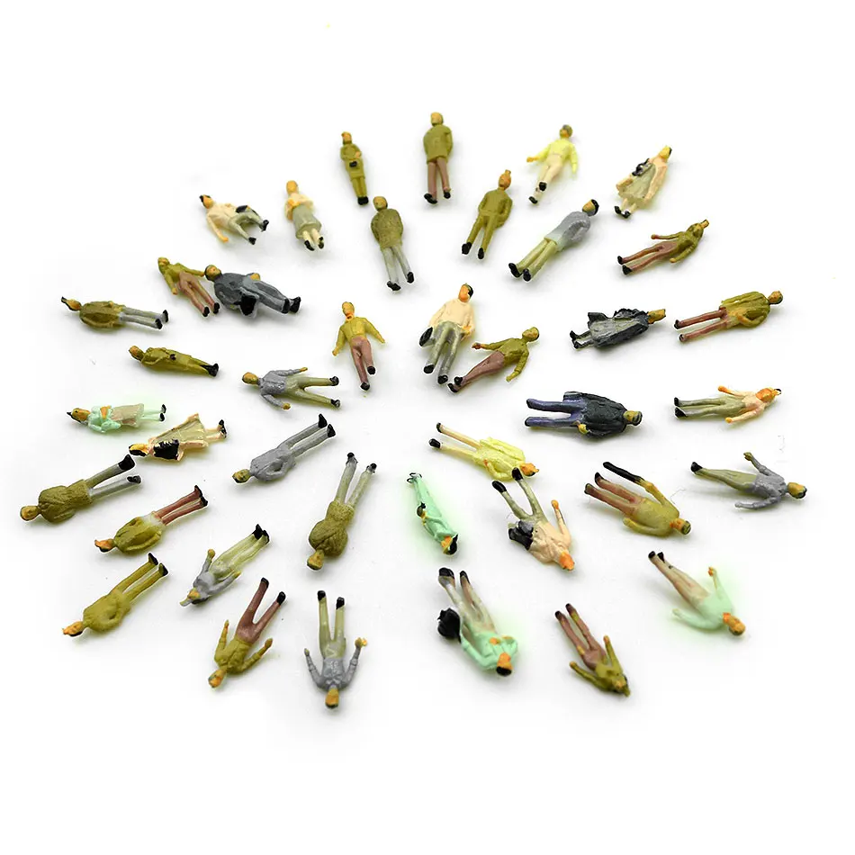 

1/150 Scale Model Painted People Figure For Diorama Miniature Model Architecture Train Layout Materials 50pcs Model Building Kit