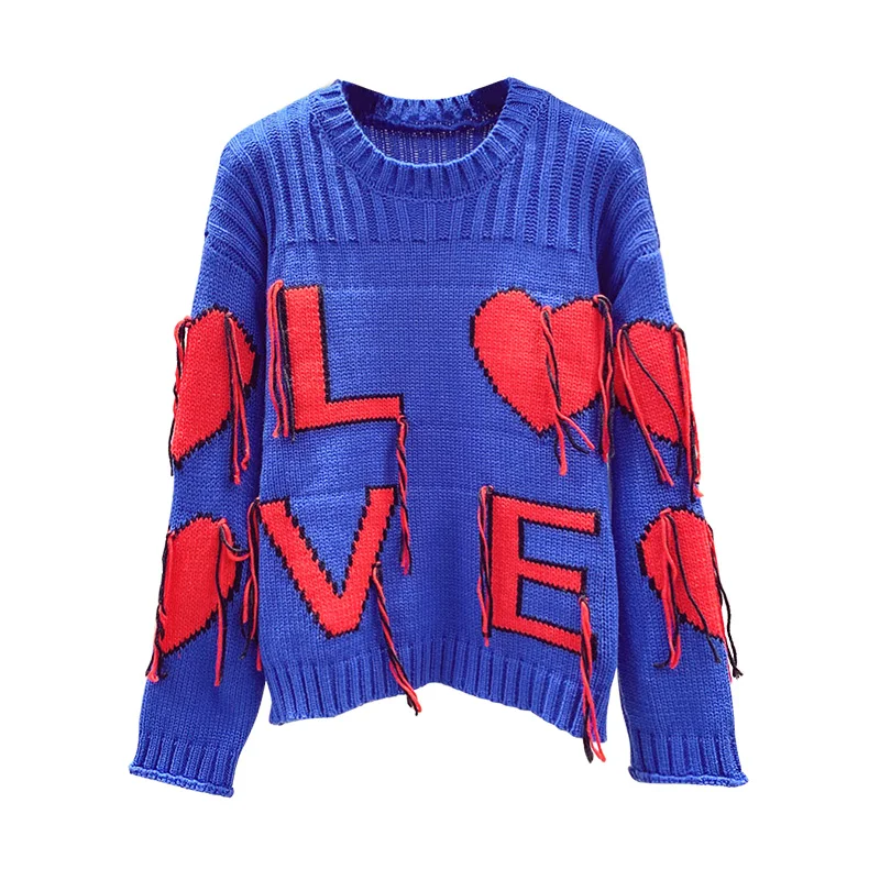 Korean Style Pullover Sweaters Women Autumn and Winter New Wild Ladies Sweater Embroidery Fashion Casual Tops Female
