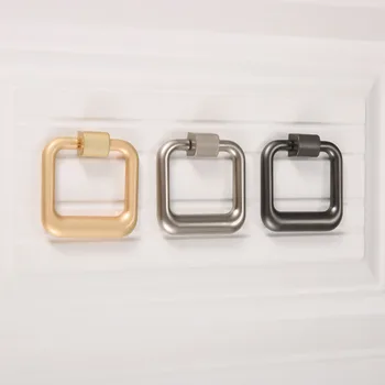 

DRELD Square Drop Rings Pulls Knobs Furniture Handles Cabinet Door Dresser Knob Drawer Pulls Handles Knob Furniture Hardware