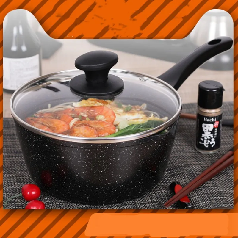 

Japanese Household Maifan Stone Small Milk Pot Non-stick Hot Milk Pot Does Non-stick Mini Soup Pot Induction Cooker Universal