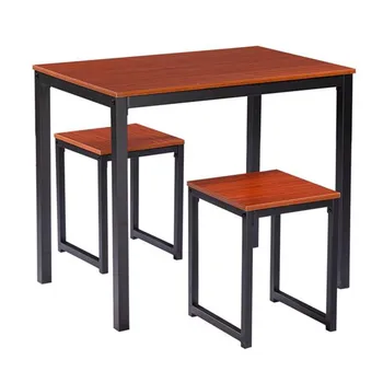 

Simple Wood Grain 75cm High Dining Table And Chair Three-Piece [90 x 60 x 75cm] Cherry Wood Color
