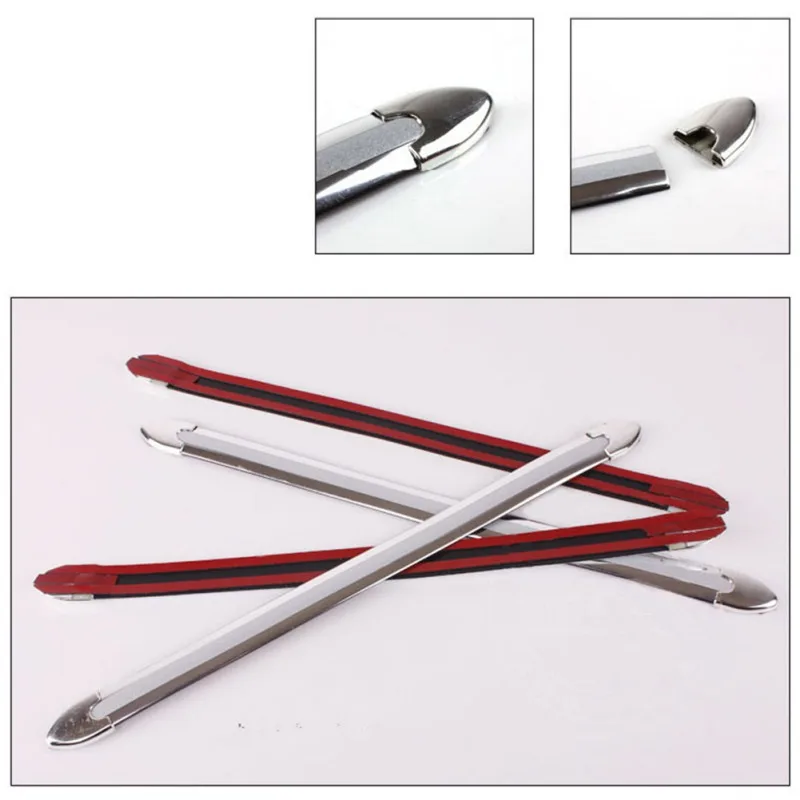 

4PCS Car SUV Edge Anti-Collision Strip Bumper Protector Bar Bumper Anti-Rubbing Shock Moldings