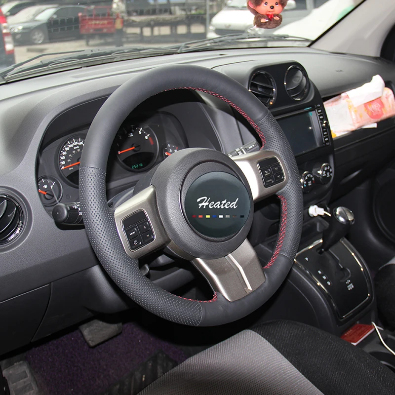 Чехол на руль для Jeep Grand Cherokee 2011 2013 компас Wrangler Patriot 2016 оплетка руль|steering wheel cover|wheel