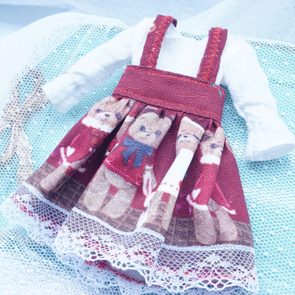 2 шт./компл. 1/6 куклы Hfandmade юбка и платье костюм для кукол Blyth одежда аксессуары |