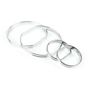 

New 4 Pcs/set For BMW E46 98-05 For BMW M3 00-06 4*Gauge Dial Rings Bezel Trim Plated Tool Car styling Car accessories Interior