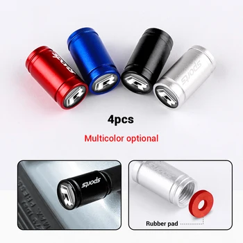 

4PCS Car Wheel Tire Valve Caps R Emblem Tyre Airtight Cover Auto for Volkswagen VW R Line Scirocco CC GOLF MK6 Tire Accessories
