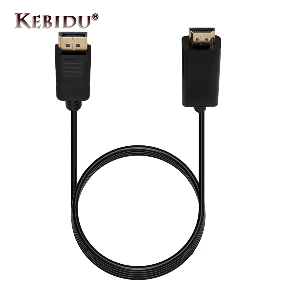 Kebidu 1 8 м 3 порт дисплея DP штекер к HDMI-совместимому штекерному кабелю адаптер для