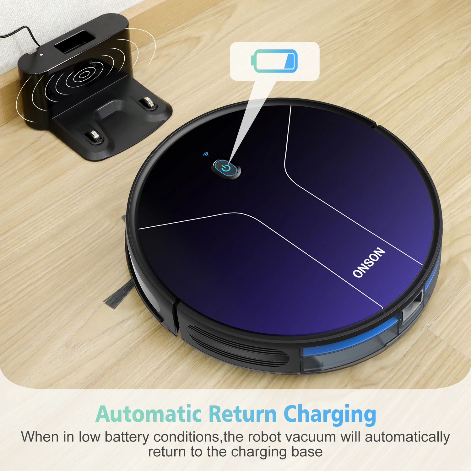 Robot Vacuum Cleaner Wifi Automatic 2000pa Gyroscope Route Plan Vacum