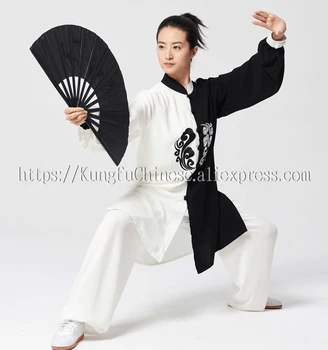 

Chinese Tai Chi uniform Kungfu clothes Martial arts suit Qigong demo Embroidery outfit for girl kids children boy male famale