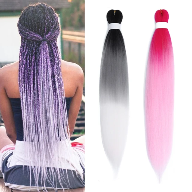 Color Braiding Hair Kanekalon  Pink Kanekalon Braiding Hair - Hair  Extensions Ombre - Aliexpress