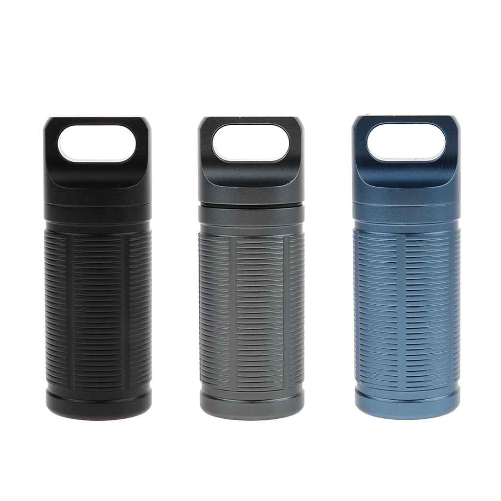 Waterproof Outdoor Portable Aluminum Alloy Pill Box Case Medicine Holder Container