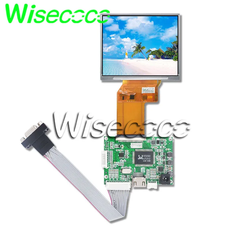 

Wisecoco JT035IPS02-V0 3.5 Inch Tft Ips Lcd Screen 640x480 Vga Rgb Av Driver Board 400nits High Brightness