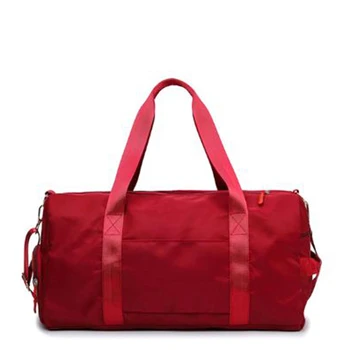 

Large Capacity Travel Gym Tote Travel Bag Red Casual Shoulder Bags Weekender Portable Nylon Tote Waterproof Handbags