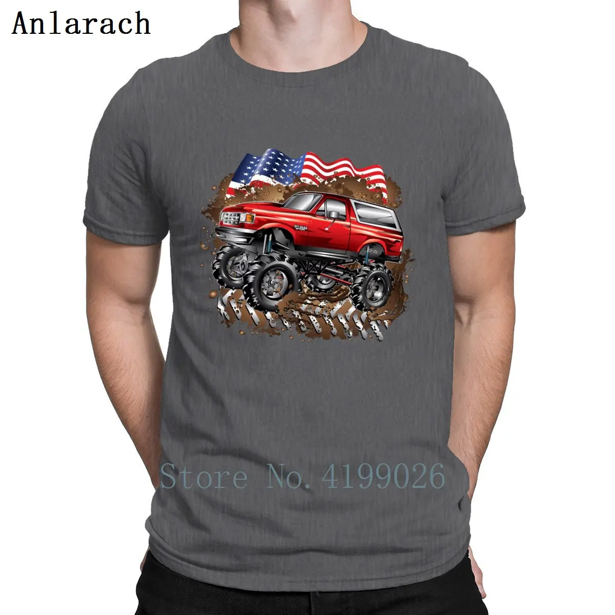 Print Mud Truck Forde Bronco Tshirt New Arrival Male Tee Tops Sunlight Designing Vintage Stylish O-Neck t shirt men graphic