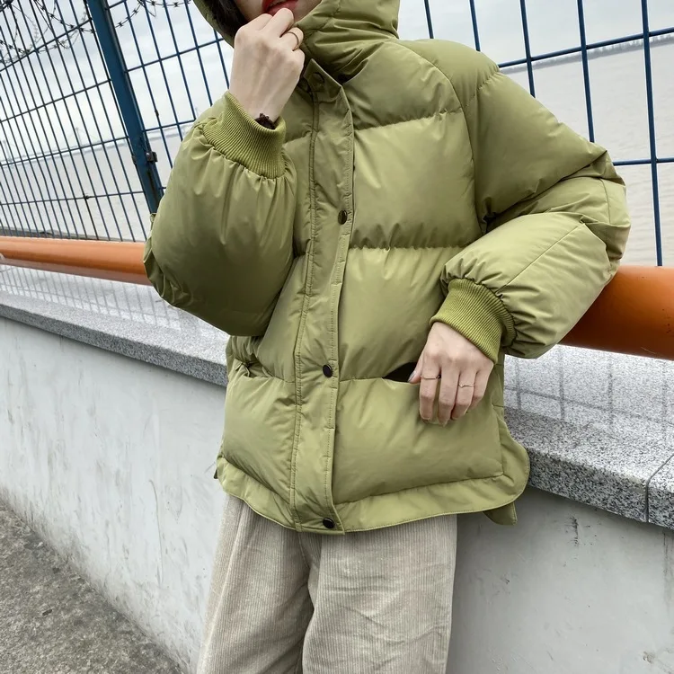 Зимняя одежда с хлопковой подкладкой, женское Свободное пальто, утепленная короткая куртка-парка