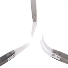 3 шт. 3 шт. непроводящие антистатические керамические пинцеты IC SMD SMT пинцеты изогнутые прямые пинцеты термостойкие 1000 градусов