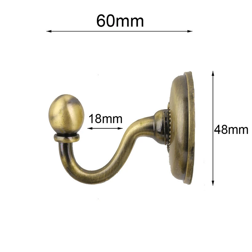 2 metal wall fixing hook wall practical simple European-style metal texture hook back hook bedroom living room coat rack
