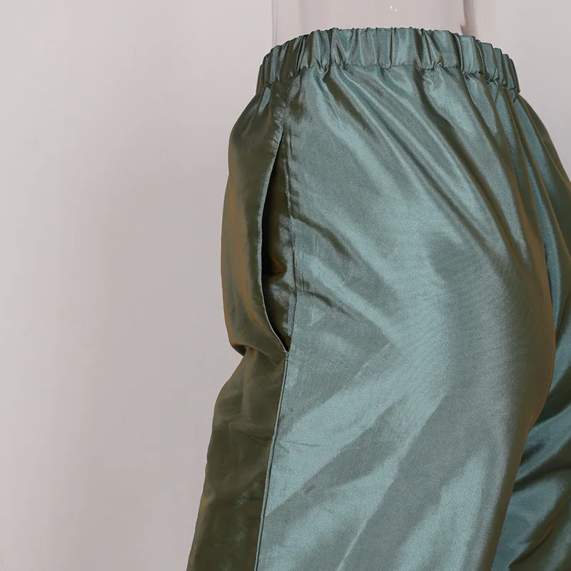 MONMOIRA осень высокая талия Hailey уличная шаровары для женщин эластичный пояс пряжки спортивные брюки дамы cwp0131-5