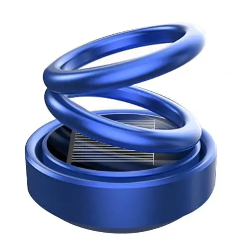 Автомобиль двойное кольцо вращающийся ароматерапия подвеска авто очиститель и освежитель воздуха - Название цвета: Синий