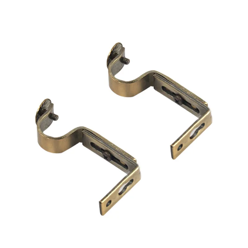 

Heavy Duty Metal Curtain Rod Pole Wall Bracket Screw Drapery Hook Holder 2x
