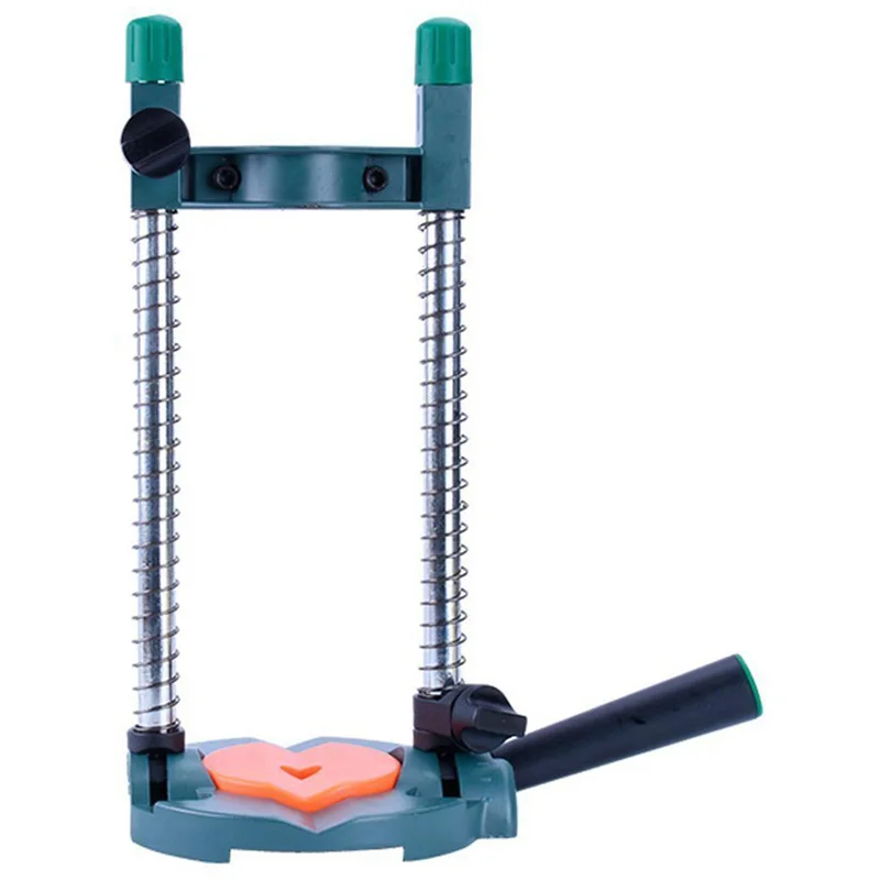 

Precision Drill Guide Pipe Drill Holder Stand Drilling Guide with Adjustable Angle and Removable Handle Diy Tool