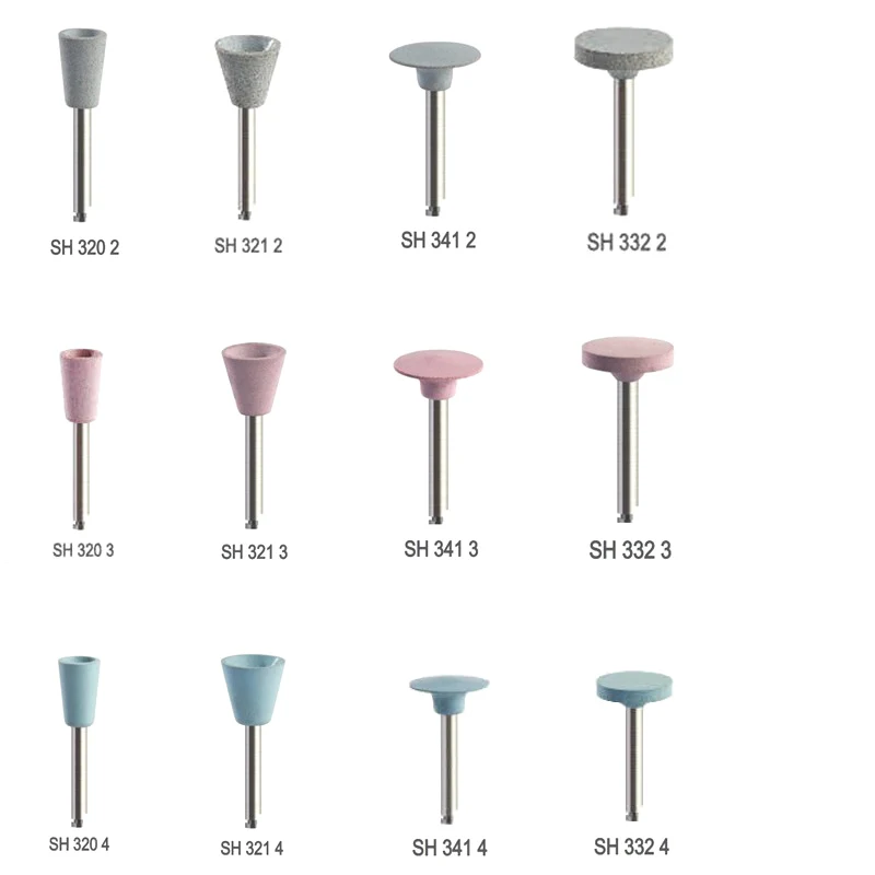 Pulidor de goma de silicona Dental, pulidor de porcelana, chapa de circonia, herramienta de pulido de resina, 5 uds.