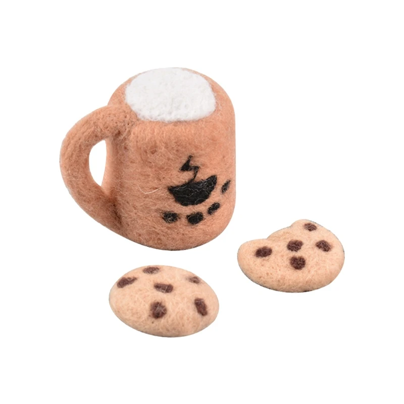 newborn photoshoot DIY Baby Wool Felt Milk Bottle+Cookies Decorations Newborn Photography Props Infant Photo Shooting Accessories Home Party Orname outdoor newborn photos Baby Souvenirs
