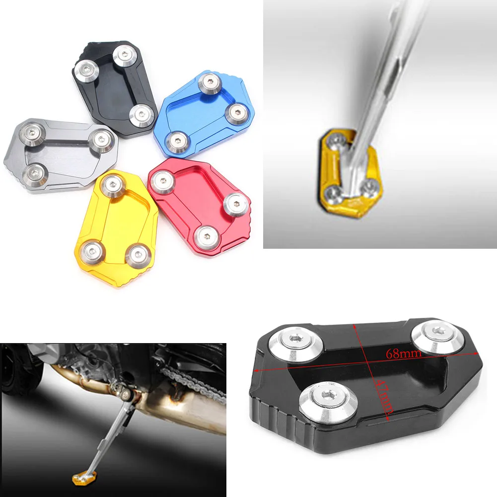 

Motorcycle Kickstand Enlarger Foot Side Stand Pad Extension Support Plate CNC For BMW S1000R 2014 2015 2016 Aluminum