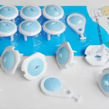 6 шт., европейская Детская электрическая двухфазная безопасная штепсельная вилка, Европейская безопасная детская розетка, замок безопасности