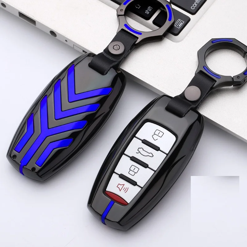 Zinc alloy Key Case Key Cover for Great Wall Haval Coupe H7 H8 H9 GMW H6 Samrt Cover Color Stripe Remote Fob Shell Case Keychain