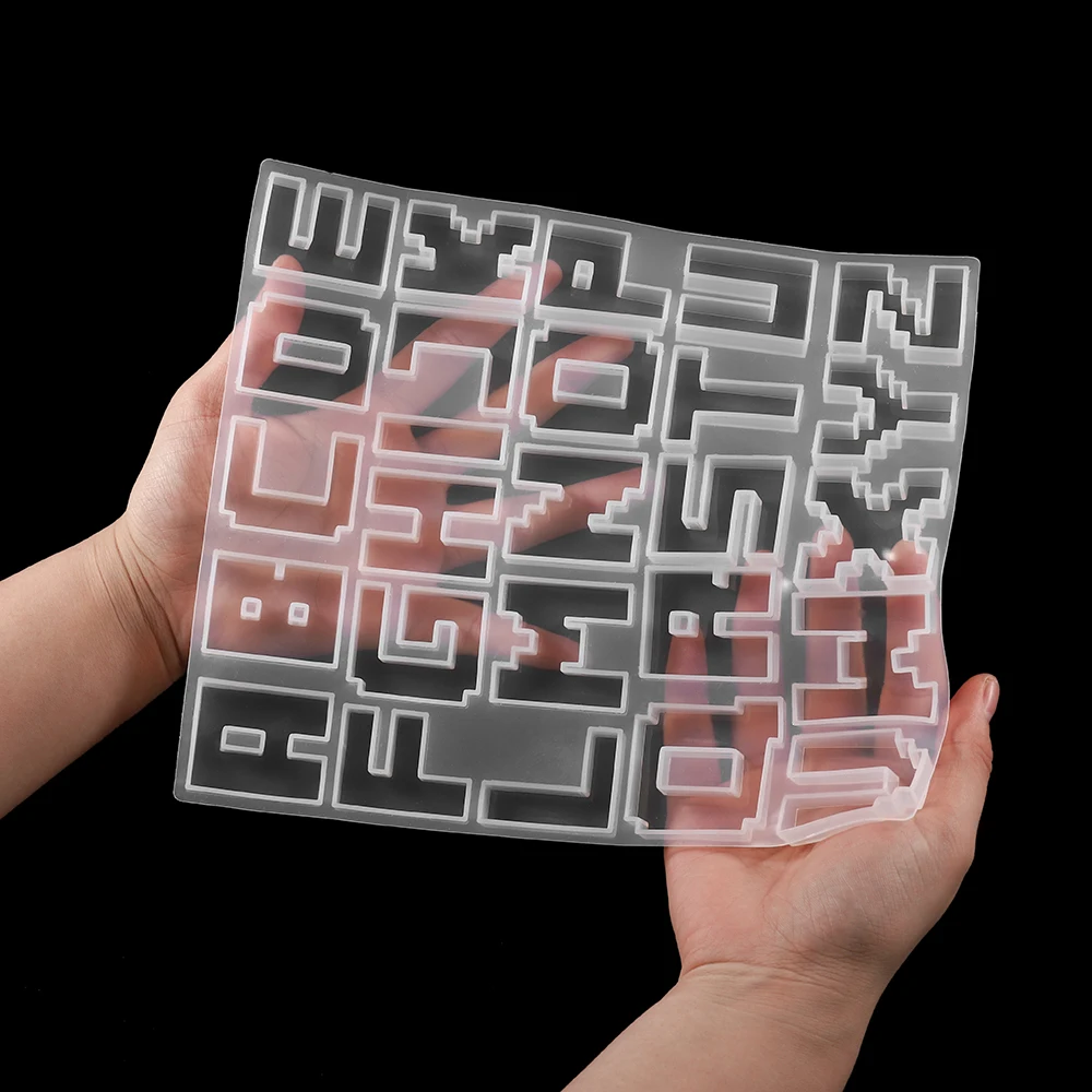 Grande Lettre Résine Moule Silicone avec Socle Lumineux, Un DIY 3D