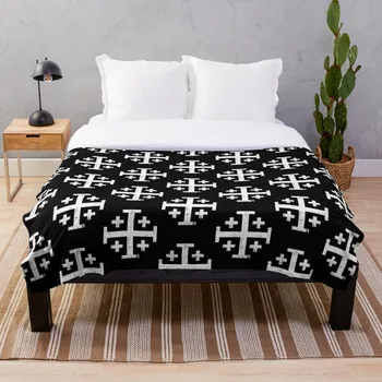 

Jerusalem cross Throw Blanket Soft Sherpa Blanket Bed Sheet Single Knee Blanket Office Nap Blanket