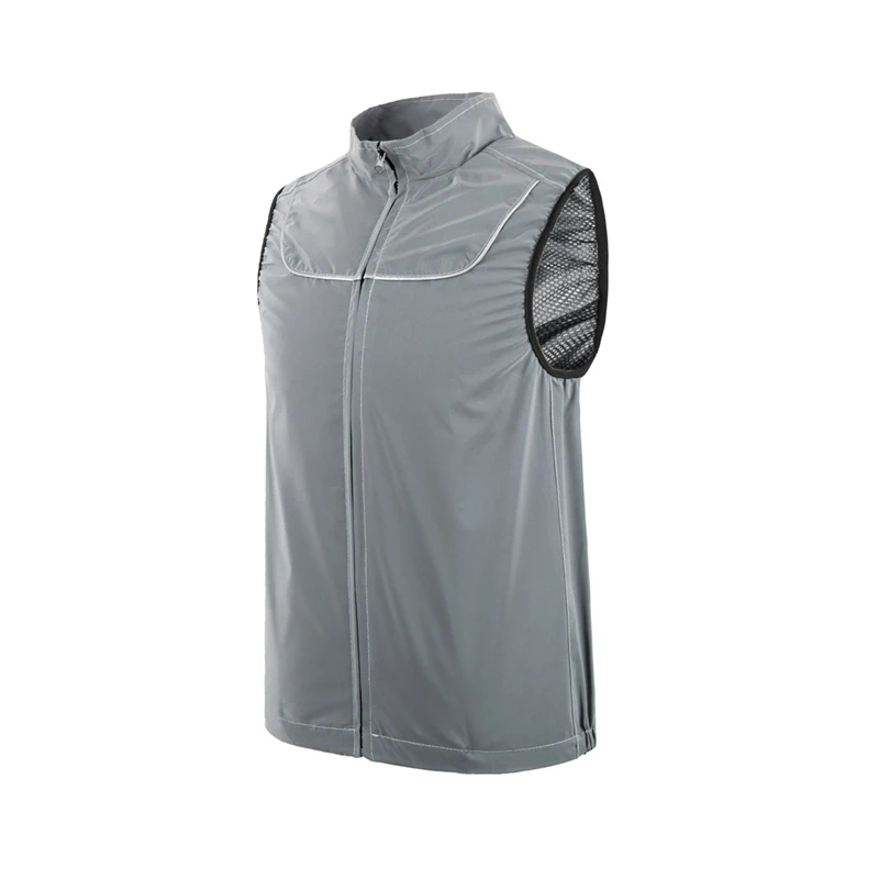 Roadstar High Visibility Reflective Vest Sleeveless Motorcycle Jacket for Road Safety Clothing with Pocket Zipper