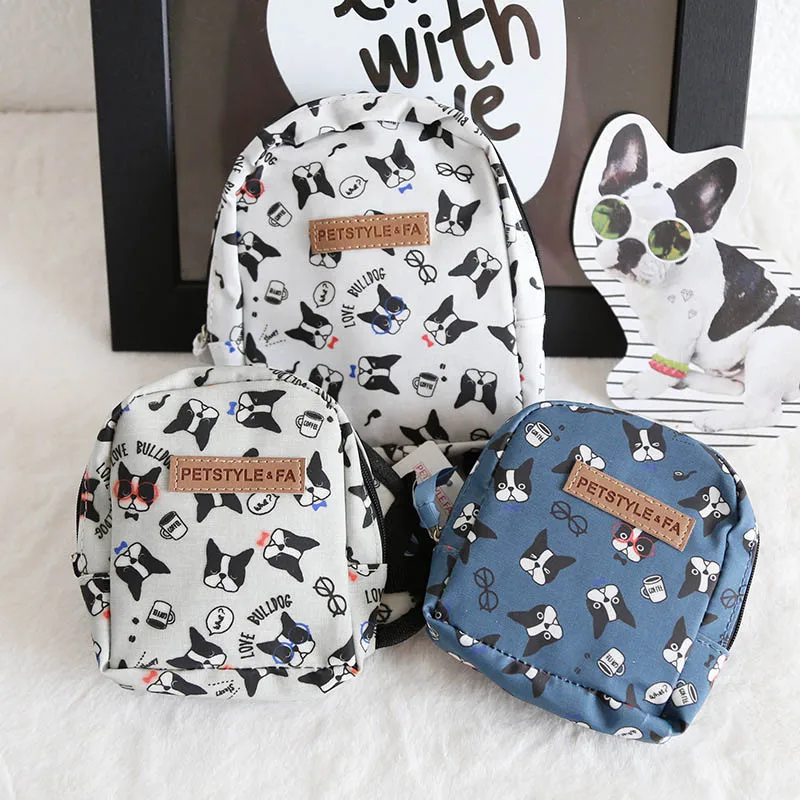 Nuevo  Nuevo estampado francés mochila con Bulldog para perros pequeños gatos mochila portamascotas con arnés correas Chihuahua al aire libre mochila de viaje qzK0YyGbL