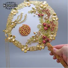 Kyunovia Золотой Букет роскошный свадебный букет слоновая кость великая Гэтсби свадебная брошь веер букет D150