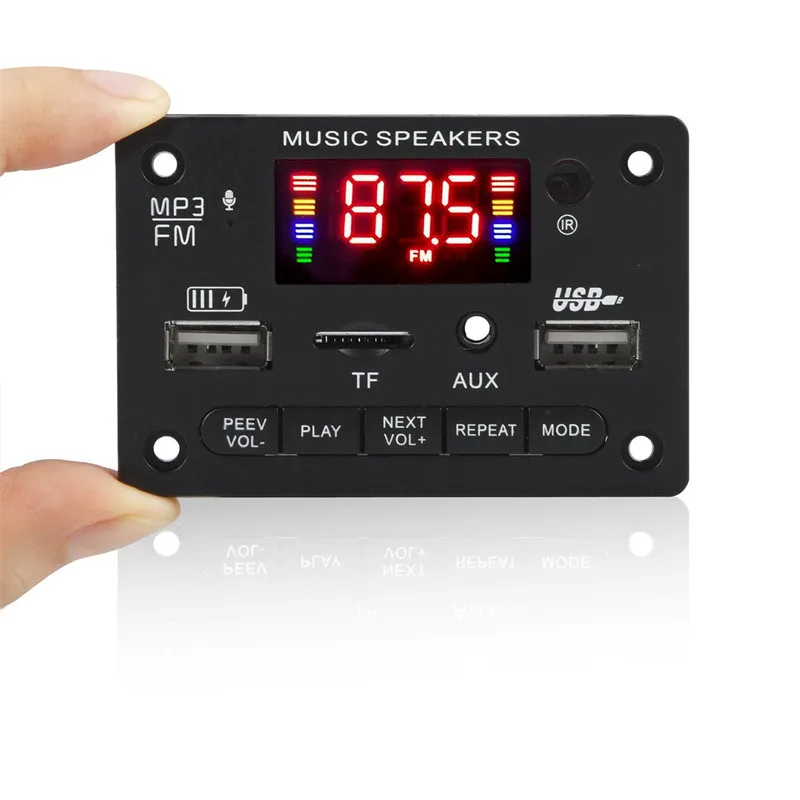 12V Bluetooth-Compatible MP3 decoder board color screen with recording call motherboard with bluetooth-Compatible JX-810BT 