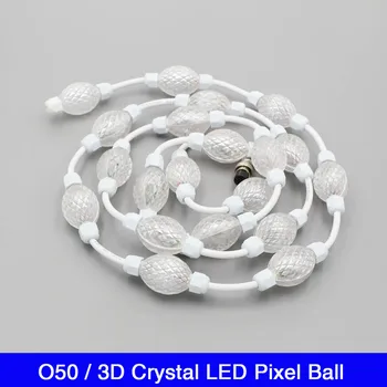

200Pcs/Lot Matrix 360 Degree Outdoor & Indoor 50mm RGB Christmas LED Pixel String DMX Control 3D LED Ball for Stage Lighting