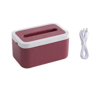 

USB Charging Bedroom Bathroom Decorative Living Room Protective Rechargeable Waterproof With Night Light Tissue Box Luminous