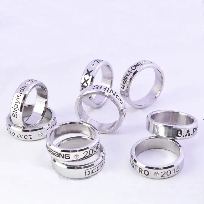 1 шт. KPOP кольцо want A BAP SHINee блок B Vixx Astro Straykids кольца на палец ювелирные изделия BIGBANG кольцо аксессуары для девочек и мальчиков вентилятор подарок