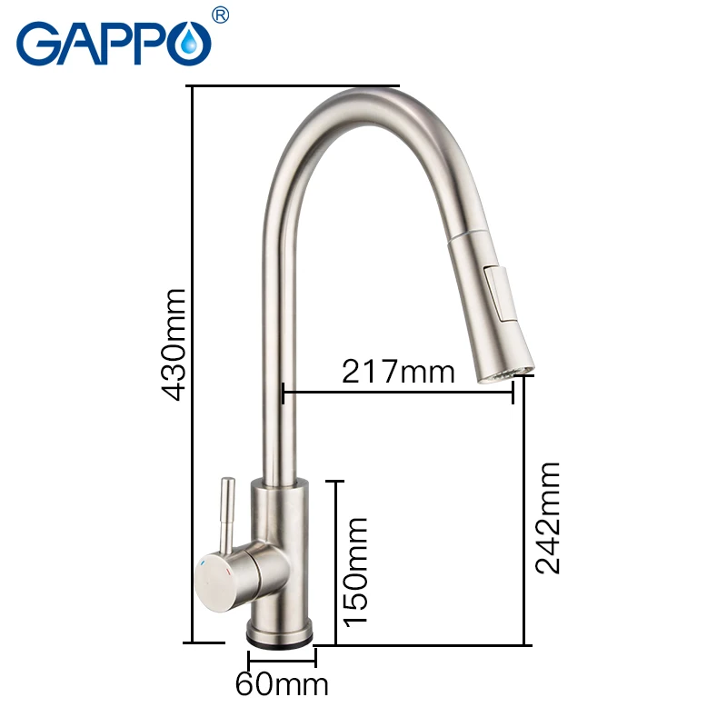  GAPPO Stainless Steel Touch Control Kitchen Faucets Smart Sensor Kitchen Mixer Touch Faucet for Kit - 33043966256