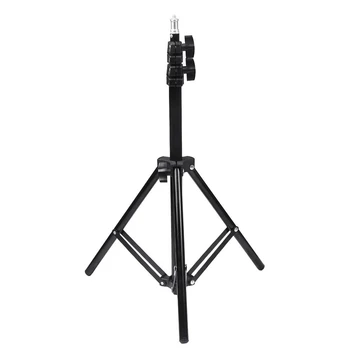 

HOT-PULUZ 1.1M 4 -Level Working Height Tripod Stand 1/4 Inch Mount Holder for Selfie Ring Light Vlogging Video Light Live Broadc