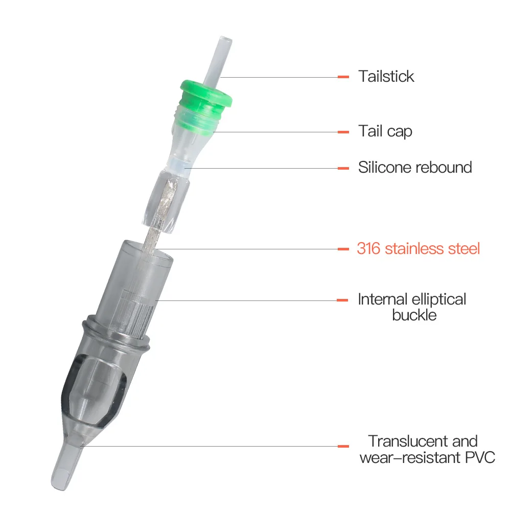 Professional Tattoo Cartridge Needles RS Disposable Sterilized Liner Shader Magnum For Rotary Machi