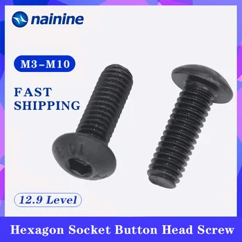 

ISO7380 M3-M10 12.9 Level Black Hexagon Socket Button Head Screw Furniture Mushroom Cap Hex Bolts
