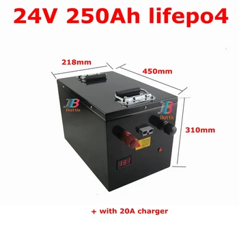 

Waterproof 24V 250AH lifepo4 Battery no 200AH 300AH lithium battery for bicycle Inverter Solar RV EV AGV UPS golf + 20A Charger