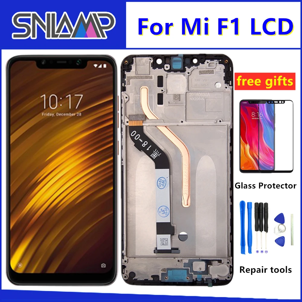 6,1" ЖК-дисплей для Xiaomi Pocophone F1 дисплей сенсорный экран дигитайзер с рамкой для XIAOMI POCO F1 ЖК-экран Замена
