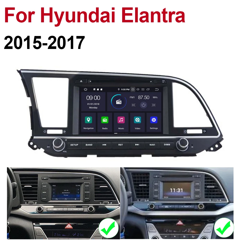 ZaiXi " мультимедиа для Android плеер 2 Din wifi gps-навигация Авторадио для hyundai Elantra~ сенсорный экран Bluetooth